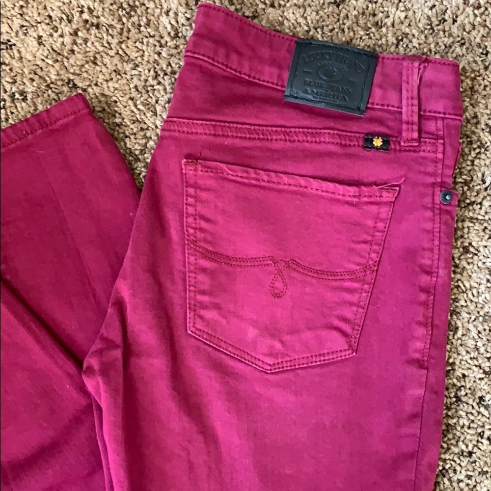 Lucky Brand Burgundy Jeans 26w